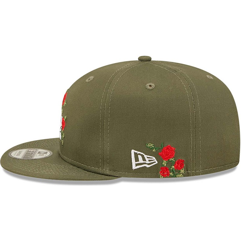new-era-flat-brim-9fifty-flower-los-angeles-dodgers-mlb-green-snapback-cap