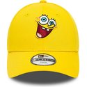 new-era-curved-brim-youth-9forty-spongebob-squarepants-yellow-adjustable-cap
