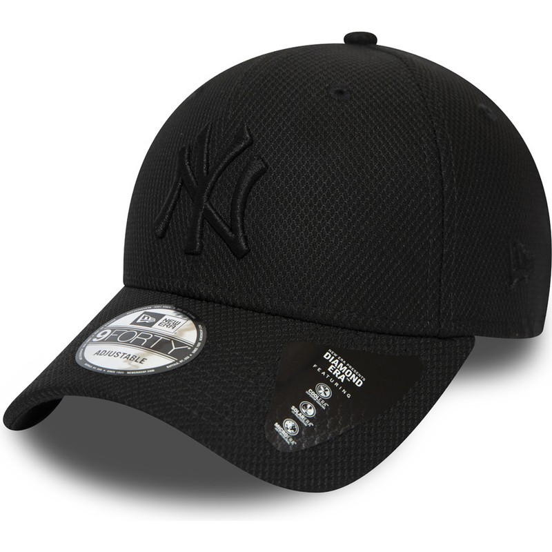 new-era-curved-brim-black-logo-9forty-diamond-era-new-york-yankees-mlb-black-adjustable-cap
