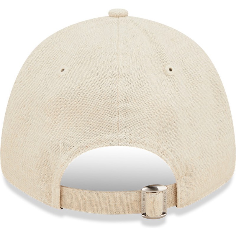 new-era-curved-brim-9forty-linen-new-york-yankees-mlb-beige-adjustable-cap