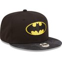 new-era-flat-brim-youth-9fifty-dc-comics-batman-black-snapback-cap