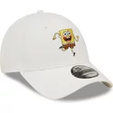 new-era-curved-brim-9forty-spongebob-squarepants-white-adjustable-cap