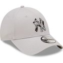 new-era-curved-brim-9forty-seasonal-infill-new-york-yankees-mlb-grey-adjustable-cap