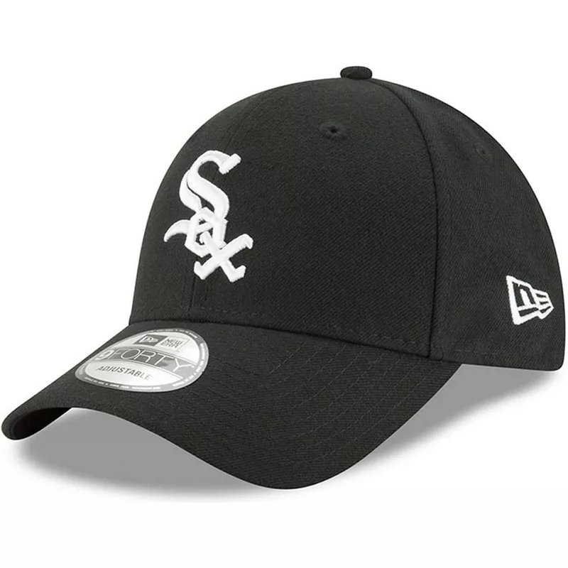 new-era-curved-brim-9forty-the-league-chicago-white-sox-mlb-black-adjustable-cap