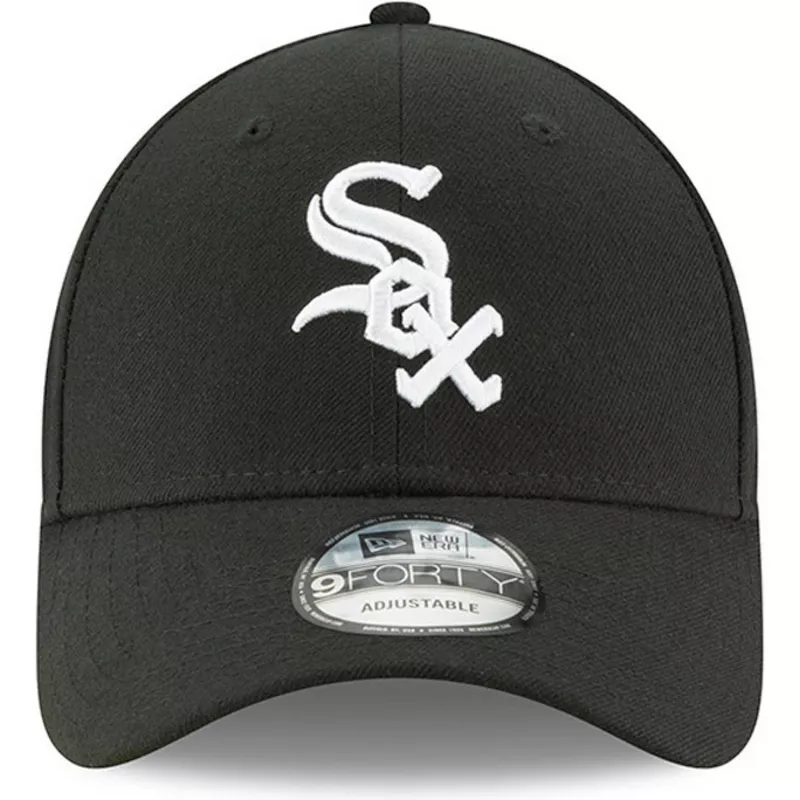 new-era-curved-brim-9forty-the-league-chicago-white-sox-mlb-black-adjustable-cap