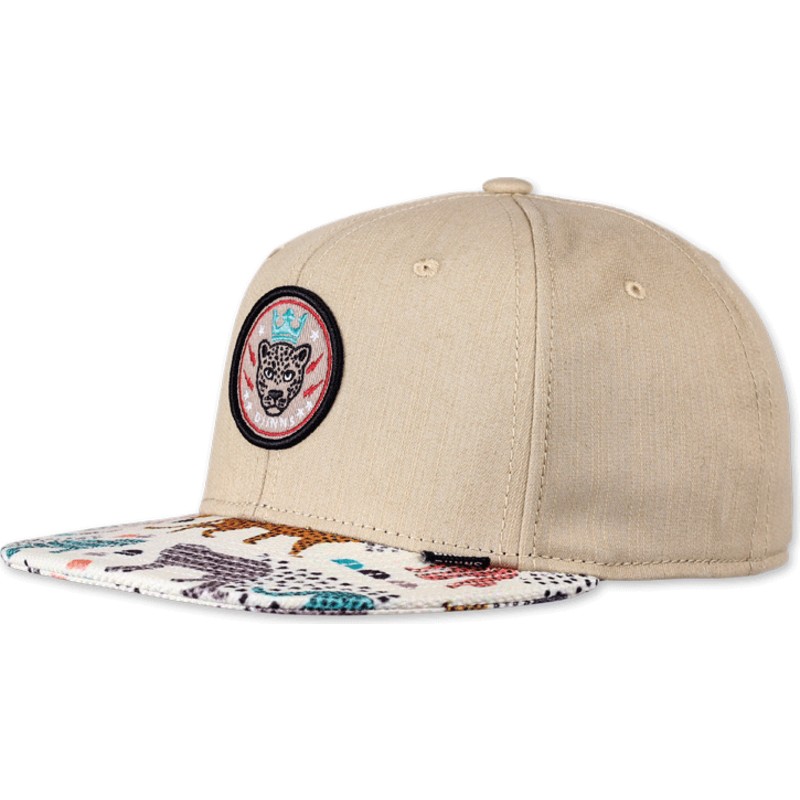 djinns-flat-brim-gepard-linen-rev-beige-snapback-cap
