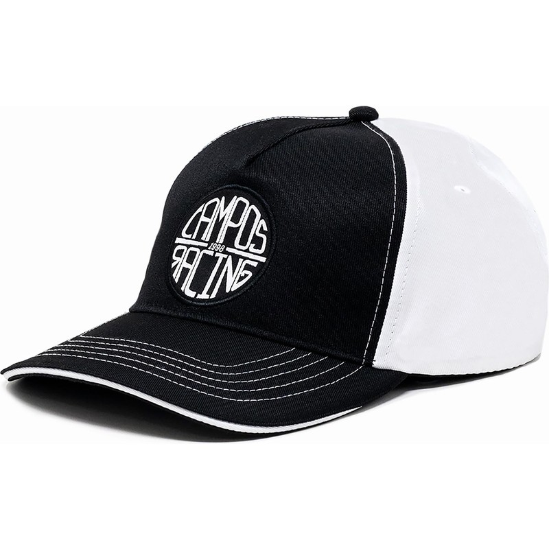 kimoa-curved-brim-campos-racing-1998-black-and-white-adjustable-cap
