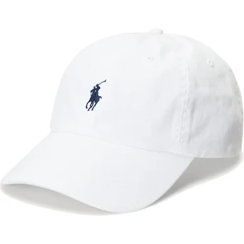Καπέλα καμπύλη λευκό ρυθμιζόμενη ταινία Cotton Chino Classic Sport από Polo Ralph Lauren