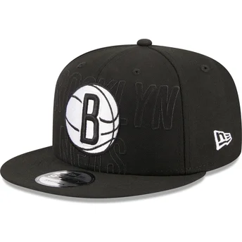 Καπέλα επίπεδη μαύρο snapback 9FIFTY Draft Edition 2023 από Brooklyn Nets NBA από New Era