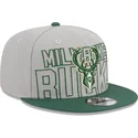 new-era-flat-brim-9fifty-draft-edition-2023-milwaukee-bucks-nba-grey-and-green-snapback-cap