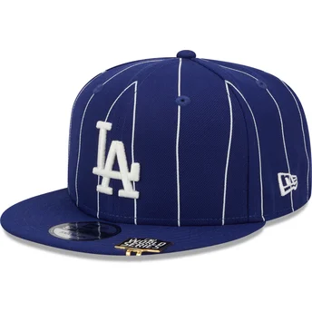 Καπέλα επίπεδη μπλε snapback 9FIFTY Pinstripe Visor Clip από Los Angeles Dodgers MLB από New Era