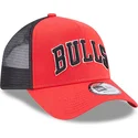 curva-snapback-a-frame-team-script-chicago-bulls-nba-new-era
