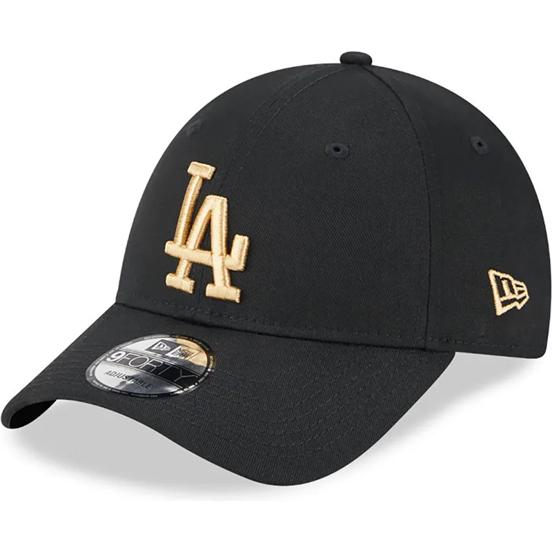 curva-dorado-9forty-league-essential-los-angeles-dodgers-mlb-new-era