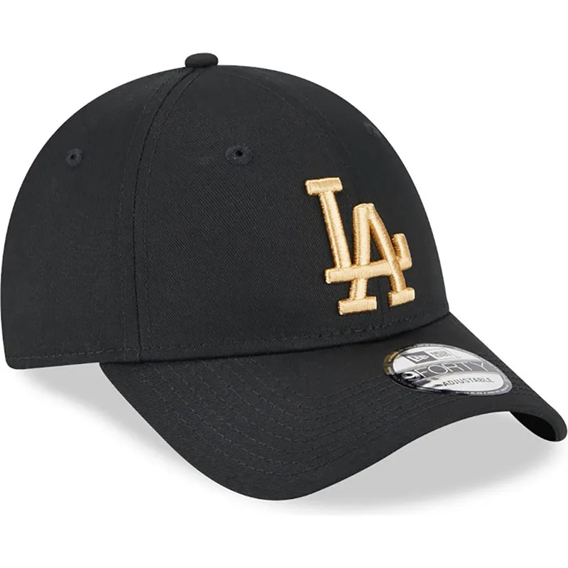 curva-dorado-9forty-league-essential-los-angeles-dodgers-mlb-new-era