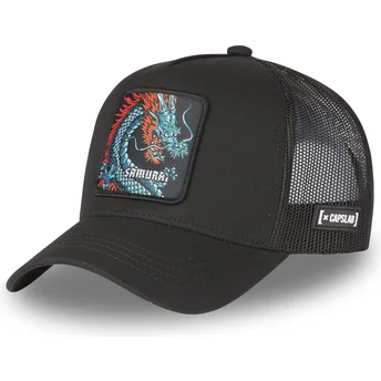 Καπέλα καμπύλη μαύρο snapback Samurai DRA1 Δράκος Beasts από Capslab
