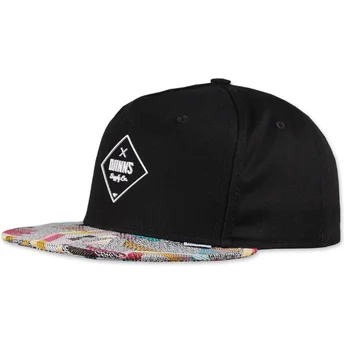 Καπέλα επίπεδη μαύρο snapback Rubber Aztek από Djinns