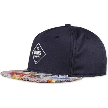 Καπέλα επίπεδη ναυτικό μπλε snapback Rubber Aztek από Djinns