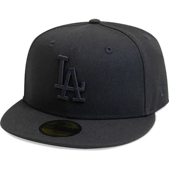 Καπέλα επίπεδη μαύρο προσαρμοσμένο 59FIFTY League Essential από Los Angeles Dodgers MLB από New Era