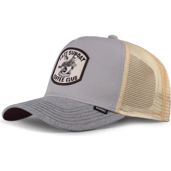 Καπέλα καμπύλη γκρι snapback Coffee Club HFT από Djinns