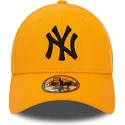 new-era-curved-brim-black-logo-9forty-league-essential-new-york-yankees-mlb-orange-adjustable-cap