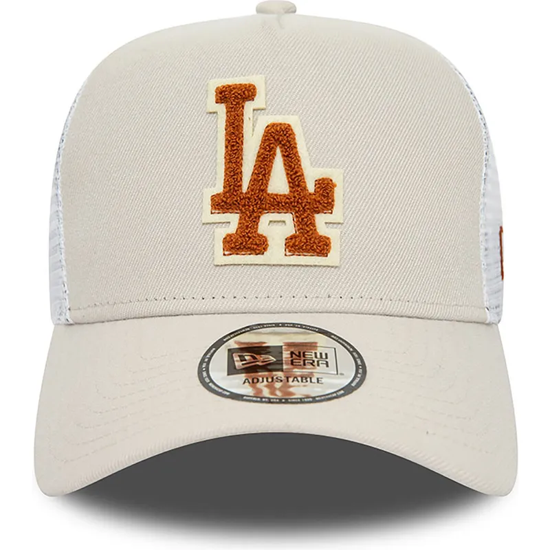 curva-snapback-marron-a-frame-boucle-los-angeles-dodgers-mlb-new-era