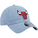 new-era-curved-brim-9twenty-washed-denim-chicago-bulls-nba-blue-adjustable-cap