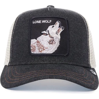 Καπέλα καμπύλη μαύρο snapback The Lone Wolf The Farm Goorin Bros.