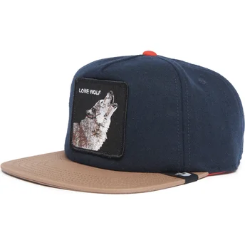 Καπέλα επίπεδη ναυτικό μπλε snapback Lone Wolf One Pack The Farm Flats The Farm Goorin Bros.