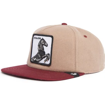 Καπέλα επίπεδη καφέ snapback Stallion Free Rider The Farm Flats The Farm Goorin Bros.