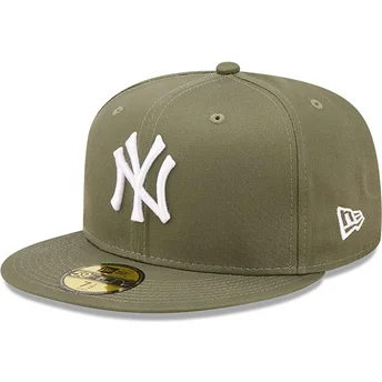 Καπέλα επίπεδη πράσινο προσαρμοσμένο 59FIFTY League Essential από New York Yankees MLB από New Era