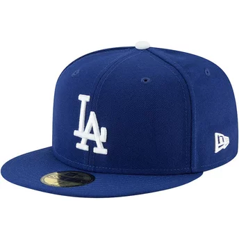 New Era Flat Brim 59FIFTY Authentic On Field Game Los Angeles Dodgers MLB Blue Fitted Cap