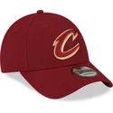 new-era-curved-brim-9forty-the-league-cleveland-cavaliers-nba-red-adjustable-cap