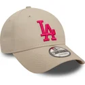 curva-rosa-9forty-league-essential-los-angeles-dodgers-mlb-new-era