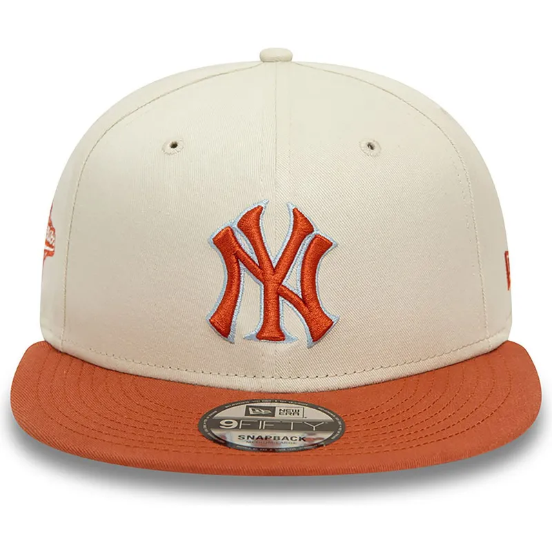 plana-snapback-marron-9fifty-patch-new-york-yankees-mlb-new-era