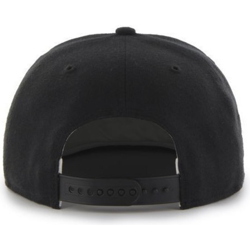47-brand-flat-brim-black-and-white-logo-oakland-athletics-mlb-sure-shot-black-snapback-cap