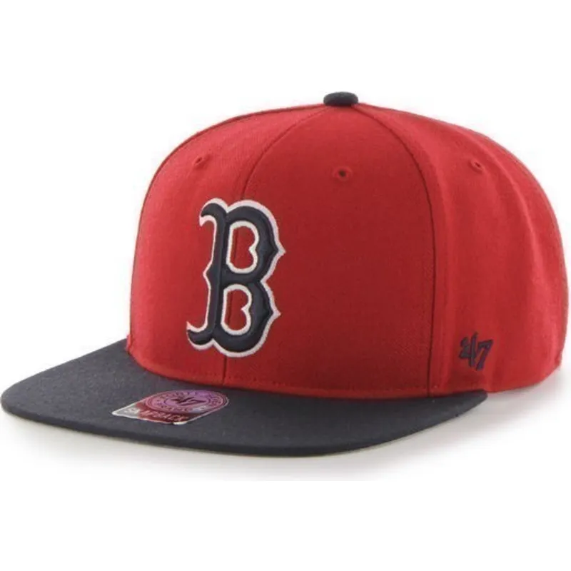 plana-snapback-boston-red-sox-mlb-47-brand