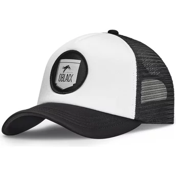 Oblack Classic White and Black Trucker Hat