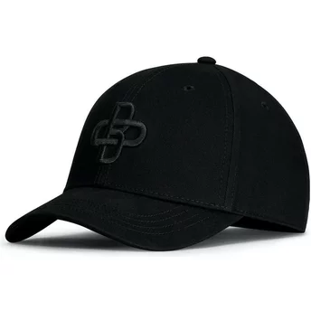 Oblack Curved Brim Black Logo Baseball Peach Black Adjustable Cap