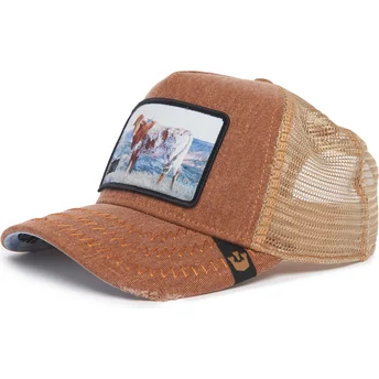 Καπέλα καμπύλη καφέ snapback Horny Model No. H02NY Rodeo The Farm Goorin Bros.