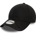 new-era-curved-brim-black-logo-9forty-flame-new-york-yankees-mlb-black-adjustable-cap