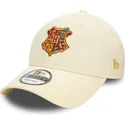 new-era-curved-brim-9forty-harry-potter-hogwarts-beige-adjustable-cap