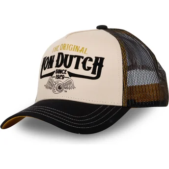 Von Dutch THE Beige and Black Trucker Hat