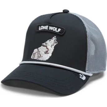 Καπέλα καμπύλη μαύρο snapback GB2 Lone Wolf The Rocker The Farm Goorin Bros.