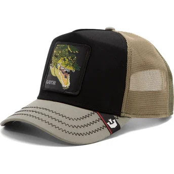 Goorin Bros. Crocodile Gator Tri Tone The Farm Black and Green Trucker Hat