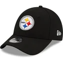 new-era-curved-brim-youth-9forty-the-league-pittsburgh-steelers-nfl-black-adjustable-cap