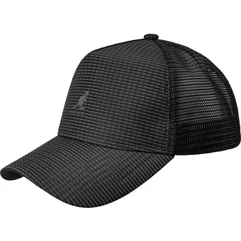 Kangol Seersucker Mesh Black Trucker Hat