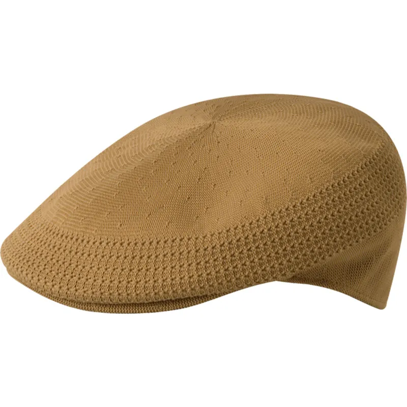 kangol-tropic-504-ventair-tan-brown-flat-cap