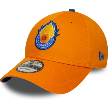 New Era Curved Brim 9FORTY Core Saiyans FC Kings League Orange Adjustable Cap