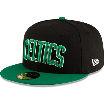 Καπέλα επίπεδη μαύρο προσαρμοσμένο 59FIFTY Statement από Boston Celtics NBA από New Era