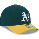 new-era-curved-brim-9forty-m-crown-player-replica-oakland-athletics-mlb-green-and-yellow-snapback-cap